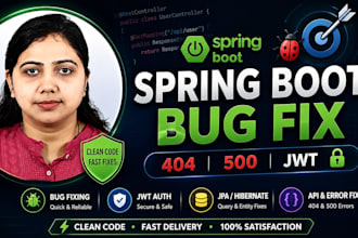 fix java spring boot bugs and rest API errors