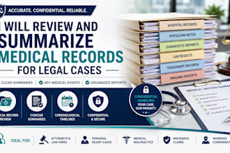 review and summarize medical records for legal cases