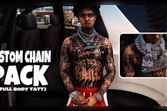 develop fivem clothing fivem custom ped custom tattoo and custom chain