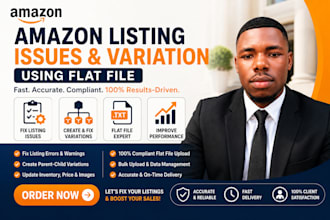 upload amazon listings issues variation using flat file