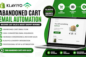 setup klaviyo abandoned cart email automation to recover lost shopify sales