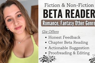 beta read romance, fantasy novel, thriller beta reader, horror beta reader
