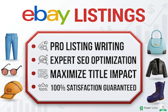 do ebay listing, ebay product listing, ebay SEO listing, ebay lister
