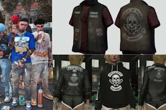 kuttes for fivem ped fivem chain fivem clothing fivem flag, vest, patch kuttes
