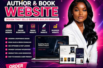 build best selling author website bookstore poet website ebook website business