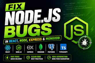 fix bugs in nodejs reactjs nextjs and performance optimization