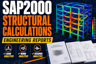 provide sap2000 structural calculations and engineering reports