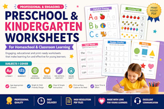 do preschool and kindergarten worksheets for home school and classroom learning