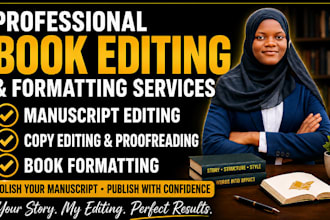 be your book editor, manuscript editing and book formatting