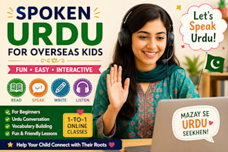 teach spoken urdu online for beginners and kids
