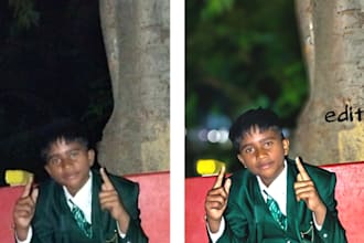 do professional photo editing background blur and color grading
