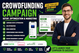 create crowdfunding, kickstarter, gofundme, indiegogo campaign, marketing