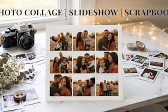 create photo collage, photo album, scrapbook and slide show video