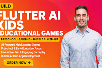 build flutter ai kids educational games ai preschool learning bubble ai web app