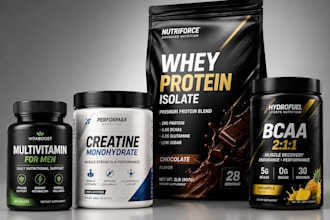 do supplement label, protein powder packaging, vitamin label and pouch design