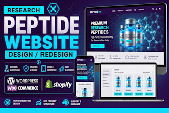 design and build professional fda compliant peptide website or research peptide
