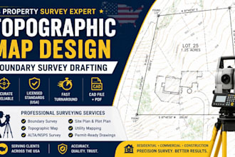 us property survey expert topographic map design boundary survey drafting