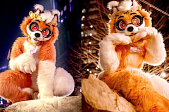 create or design your fursuit both partial and full fursuit of your sona