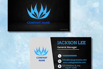 design professional 1 and 2 sided business card for your brand