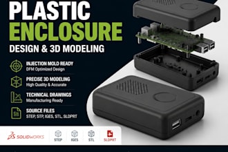 design injection mold ready plastic enclosures with dfm analysis