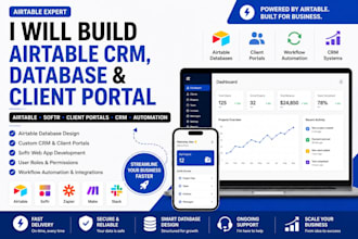 airtable automation airtable database softr webapp airtable crm client portal