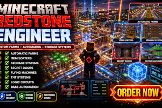 build custom minecraft redstone farms machines and automation