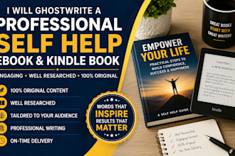 ghostwrite a professional self help ebook and kindle book