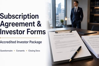 draft legal private investment documents for accredited investors
