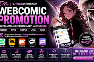do webcomic promotion, webtoon tapas, wattpad, manga, comic promotion