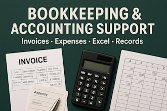 help with bookkeeping, invoices, and accounting data entry for your business