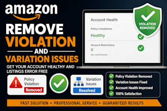 fix amazon listing violations and account health issues