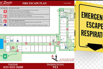 design code compliant emergency evacuation and exit plans