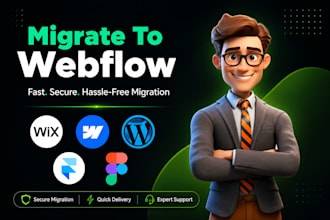 migrate your wix  squarepace website to webflow pixel perfectly migrate webflow