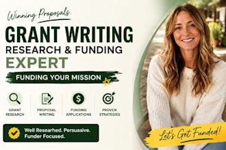 write nonprofit grant proposal, grant research, funding application expert today