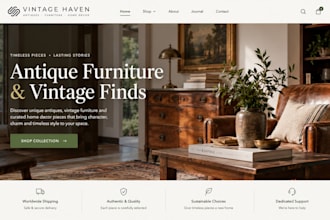 design redesign squarespace antique shop website furniture website thrift store