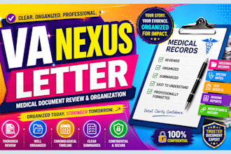 review and organise medical records professionally