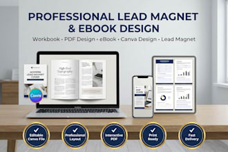 design workbook, PDF design, ebook, lead magnet and canva lead magnet