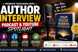 promote book with author interview podcast and youtube spotlight