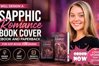 design a sapphic romance cover for lesbian and wlw fiction on KDP publishing