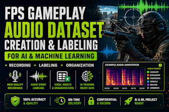 provide clean gaming audio datasets and ai data labeling