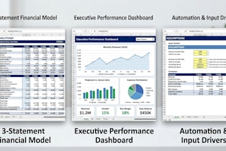 build a professional 3 year financial model and forecast in excel
