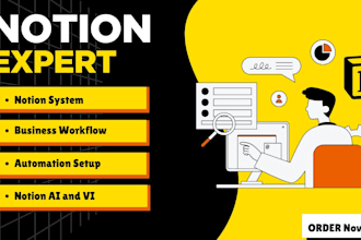setup notion workspace, notion dashboard, notion template and CRM system