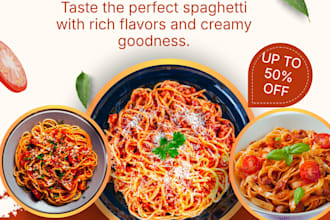 design professional restaurant and food social media posts