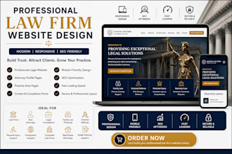 design a professional law firm website, attorney website, and legal services web