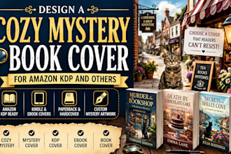 design a cozy mystery book cover for amazon KDP