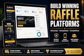 build raffle website giveaway website competition website for raffle business