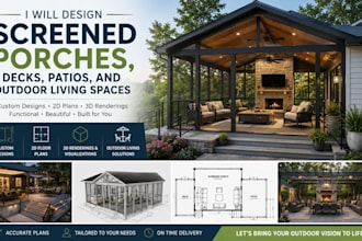 design a custom screened porch, deck, patio and outdoor living space