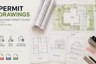 create permit drawings, building permit plans, site plan