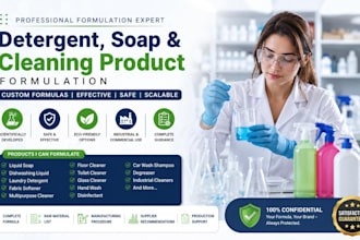 formulate detergent, liquid soap, cleaning products and household chemicals