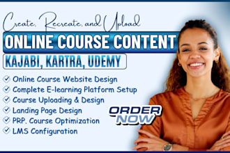 upload your course to kajabi, kartra, kajabi online course website, landing page